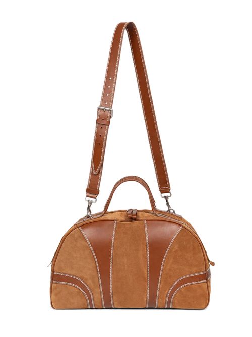 Dries Van Noten Dustin Borsa da viaggio in pelle scamosciata DRIES VAN NOTEN | 261-021507-0153712 TAN